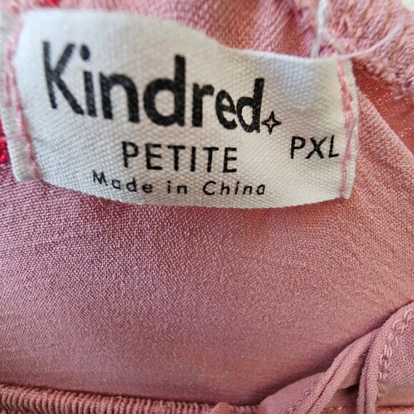 Kindred Petite XL Peasant Maxi Dress Tiered Skirt Puff Sleeve - Picture 5 of 6